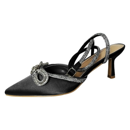 

Larisalt Womens Sandals Women s Fashion Stilettos Open Toe Pump Heeled Sandals Black