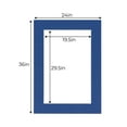 thumbnail image 3 of Bottle Blue Acid Free 24x36 Picture Frame Mats with White Core Bevel Cut for 20x30 Pictures - Fits, 3 of 4
