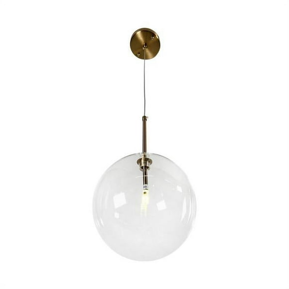 EQLight EQ21-P-MCBCM Yumil 1-Light Satin Brass 10' Globe Pendant