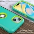 thumbnail image 3 of NIFFPD iPhone 14 Case, Shockproof Full Coverage Protective Cover Phone Case for iPhone 14 6.1" Green, 3 of 5