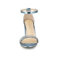 thumbnail image 6 of BLISSFUL STEP Women's Sandals Rhinestone Chunky Heel Ankle Strap Open Toe Party Shoes Blue 8, 6 of 8