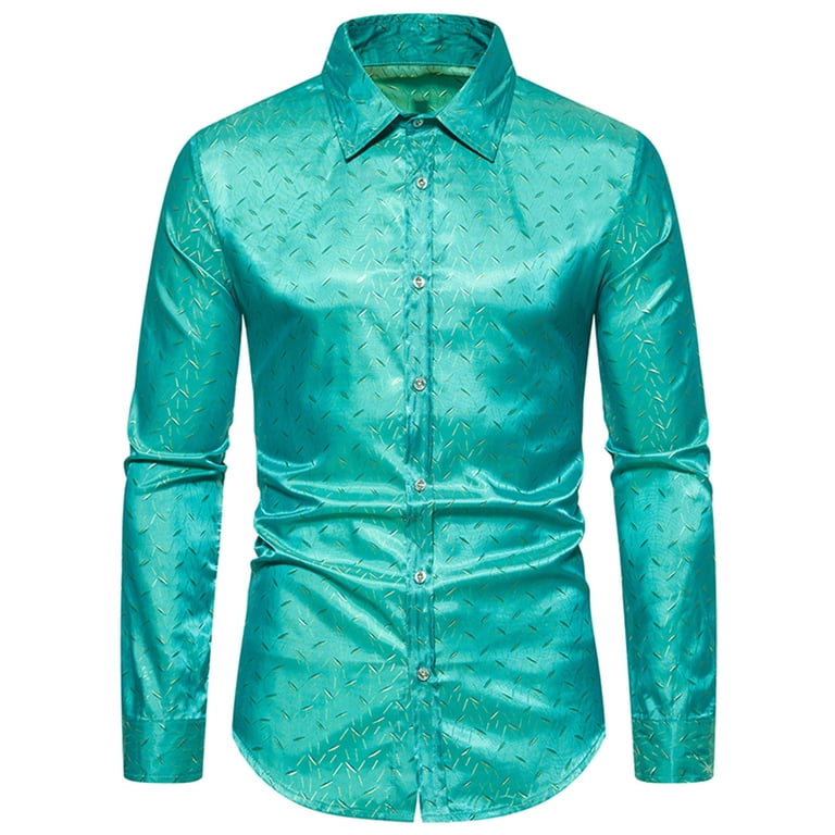 green emerald velvet dress Cinch Men's Green Stretch Paisley Button Down Shirt