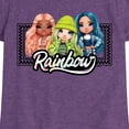 thumbnail image 3 of Rainbow High - Rainbow Checkered Frame - Toddler And Youth Girls Short Sleeve Graphic T-Shirt, 3 of 5