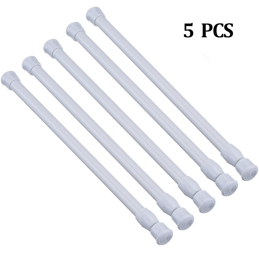 Adjustable Spring Steel Cupboard Bars Rod Curtain Rods LE Tension Rods 