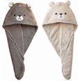 thumbnail image 1 of 2 Pack Hair Towel Wrap, Microfiber Hair Towel Wrap with Button,Quick Magic Hair Dry for Women, 1 of 5