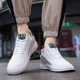 thumbnail image 5 of Men's Elevator Shoes Invisible Height Increasing Shoes Hidden Wedge Heel Mesh Upper Casual Shoes 2.4 Inches Taller Comfortable Walking Shoes for Heel, 5 of 14