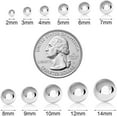 thumbnail image 3 of Savlano 925 Sterling Silver 18K White Gold Plated Ball Stud Earrings 2mm - 14mm For Women & Men, 3 of 6