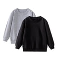thumbnail image 1 of Lmnyox 2 Pack Chandails pour Enfants Basiques Décontractés à Manches Longues Col Rond Unis Hauts à Enfiler Garçons Filles Chemises de Mode, 1 of 7
