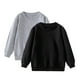 thumbnail image 2 of Cowsor Unisex Kids Solid Cotton Thin Pullover 2PC Sweatshirt T-Shirt Toddler Baby Crewneck Long Sleeve Tshirts Tops Blouse, 2 of 7