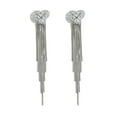 thumbnail image 5 of Sunyuer 14K Gold Plated Chain Fringe Dangling Tassel Liner Earrings, Cubic Zirconia Love Heart Dangle Earrings for Women, 5 of 5