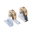 thumbnail image 1 of 1 Set Bracket Pulley 6mm Wire Rope Pulley Fixed Roller Over-line Hanging Wheel Guide Wheel U Wheel 64*32*8, 1 of 5
