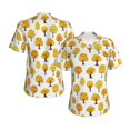 thumbnail image 3 of Yiaed Qutumn Tree Print Women's T Shirt V-Neck Short Sleeve Shirt Casual Breathable Tee Summer Tops-XX-Large, 3 of 5
