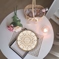 thumbnail image 6 of Wood Tray Jewelry Plate Flat Round with Flower Flower 300mm DIY, 6 of 7