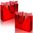 thumbnail image 1 of Bolsas de regalo BLEWINDZ, 18 unidades, rojas, grandes, 33 x 13 x 28 cm, reutilizables, 1 of 7