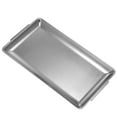 thumbnail image 2 of EeaseCA 1Pc Stainless Steel Oblong Barbecue Pan Practical Dish Plate Sushi Storage Plate, 2 of 8