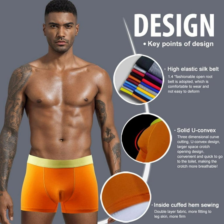 Popvcly Men's Breathable Cotton Underwear 3Pack Skin-friendly