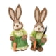 thumbnail image 2 of de Adornos de Conejo de Pascua, Artesanías de Decoración Artística, Estatuas de Conejos de Jardinero, Esculturas de Zanahorias para El Hogar, Escritor perfecl Conejo de Pascua de paja, 2 of 7