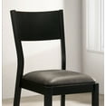 thumbnail image 4 of Miekor Furniture Mid-Century Modern Black And Gray Side Chairs Set of 2 Chairs Dining Room Furniture Leatherette Seat Elegant Kitchen Dining Room Solid wood Two-tone Chair 0048, 4 of 6