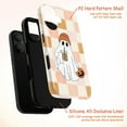 thumbnail image 4 of Cute Ghost Halloween Phone Case, Iced Coffee & Pumpkin Illustration, Artistic Protective Cover for iPhone 17 16 15 14 13 12 11 Plus Pro Max Mini, 4 of 6
