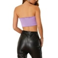 thumbnail image 3 of INSPIRE CHIC Women's Y2K Top Criss Cross Hollow Out Party Club Cropped Cami Tank Top XS Purple, 3 of 5