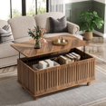 thumbnail image 7 of Tribesigns 43" Lift Top Coffee Table with Spacious Vertical Louver Hollowing Storage Bin, 7 of 7