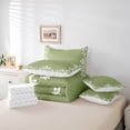 thumbnail image 6 of Feelyou Green Boho Damask Bedding Comforter Set 7pcs, Fashion Mandala Queen Bedding Sets, 6 of 8