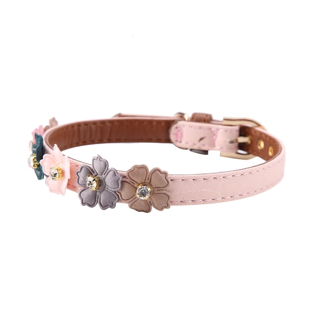 Collar Para Gato, Flor, Perro, Ajustable, Cuero PU, Pajarita Para Perro