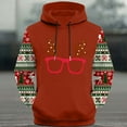 thumbnail image 3 of Mens Christmas Hoodie Funny Reindeer Print Pullover Plus Size Vintage Aztec Graphic Sweatshirt, 3 of 4