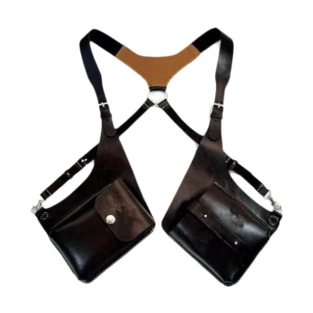 Bolsa de arnés de hombro, bolsa organizadora ajustable para ciclismo, pesca, senderismo y viajes. Negro