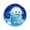 Blue, variant on Halloween Glow In The Dark Malt Balls 4 Styles Frankenstein Ghost Bear Pumpkin Stretch Stress Relief Fidget Toys 5.5X5.5 In