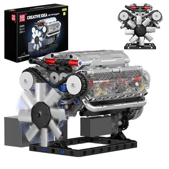 Bloques de construcción Toy Mould King Visible V-8 Engine V8 Motor