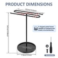 thumbnail image 2 of FVKRNYZ Towel Holder Stand, S Shaped Hand Towel Holder Rack for Bathroom Countertop with 7inch Stable Base for Kitchen Countertop, Black, 2 of 8