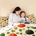 thumbnail image 4 of Homewish Vintage Fall Pumpkin Twin Comforter Sets, Autumn Maple Leaf Bedding Set, Cream Mixed Hues, Polka Dots Reversible, 2 Pieces 1 Comforter and 1 Pillowcase, 4 of 6