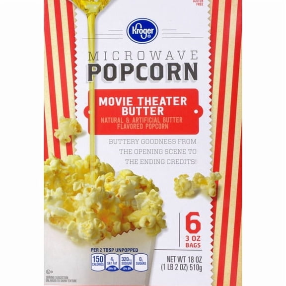 Kroger® Movie Theater Butter Microwave Popcorn