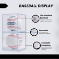 thumbnail image 2 of (4 Count) Display Zone Baseball Cube - Crystal Clear UV Protected Acrylic Display Case for Balls, 2 of 7