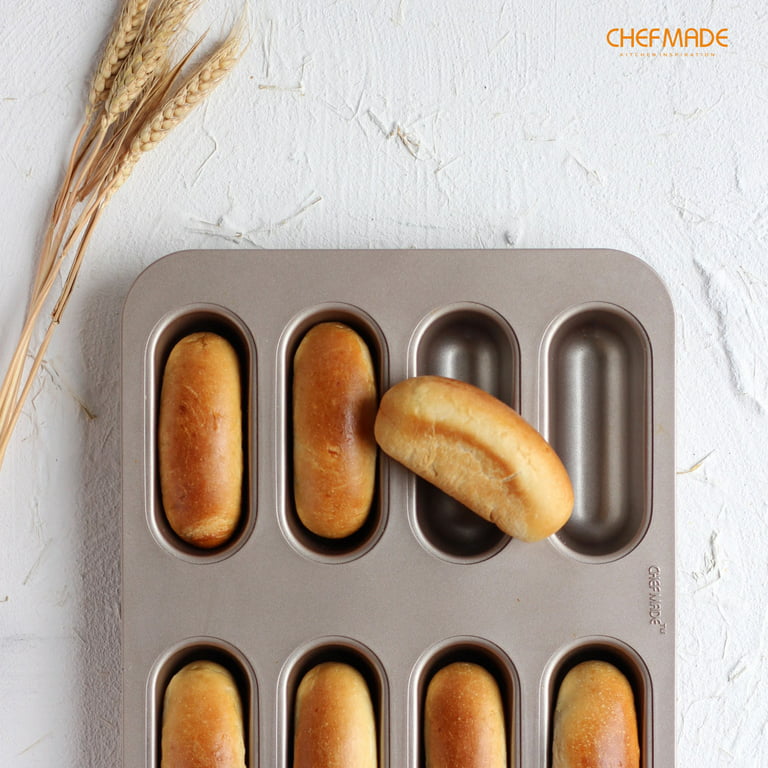 CHEFMADE Mini Muffin Pan, 12-Cavity Non-Stick Mini Cupcake Pan Bakeware for Oven Baking (Champagne Gold)