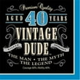 thumbnail image 1 of Creative Converting 664067 Vintage Dude - Serviettes de Déjeuner, 40e - Boîte de 192, 1 of 1
