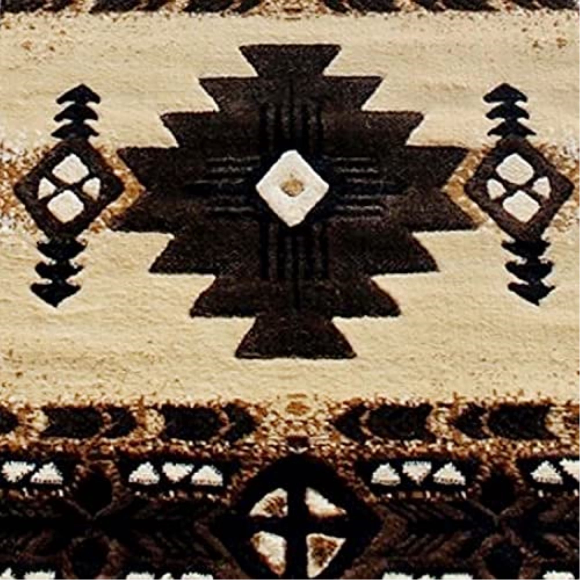 Flash Furniture Mohave Rectangular Southwestern Black, Beige, Brown Area Rug, 2' x 10'