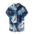 thumbnail image 5 of PNTUTB Summer Fashion Hawaiian Men's Print Casual Collared Button Down Short Sleeve Loose Top with Pockets, 5 of 5