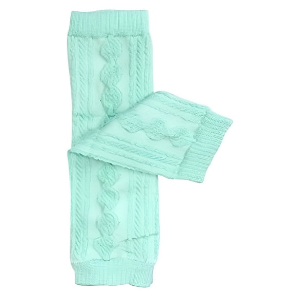 ALLYDREW Solid Baby Leg Warmer & Solid Toddler Leg Warmer for Boys & Girls, Cable Knit Teal