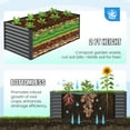 thumbnail image 6 of Quictent Raised Garden Bed with Cover, 6x3x2ft, Tall Metal Planter Box, Clear, 45.5 lbs, 6 of 10