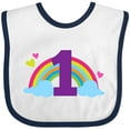 thumbnail image 3 of Inktastic 1st Birthday Rainbow Girls Baby Bib, 3 of 4