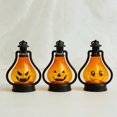 thumbnail image 5 of Small Halloween Pumpkin Lantern with Flickering LED, Portable Jack-O-Lantern for Kids, Flame Outdoor Hanging Kerosene Lamp, Christmas Decor Lantern, Indoor Candle Lights, 5 of 8