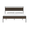 thumbnail image 3 of Queen Size Bed Frame with Wooden Headboard and Footboard, Platform Bed Frame with Metal Slats Support, No Box Spring Needed, Large Under Bed Storage, Noise Free, Easy Assembly, Black, 3 of 9
