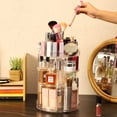 thumbnail image 3 of 360 Degree Rotating Makeup Organizer for Bathroom,4 Tier Adjustable Spinning Cosmetic Storage Cases and Make Up Holder Display Cases,Clear, 3 of 8
