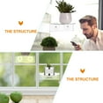 thumbnail image 5 of Worgeous Small Suction Window Shelf Acrylic Transparent Minimalist Design 2Pcs 7.86X5.50X2.75in, 5 of 7