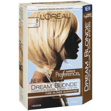 L'Oreal Paris Superior Preference Dream Blonde: Complete Bleach & Lightening System Light Blonde 9 Hair Color, 1 (Best Bleach For Blonde Hair)
