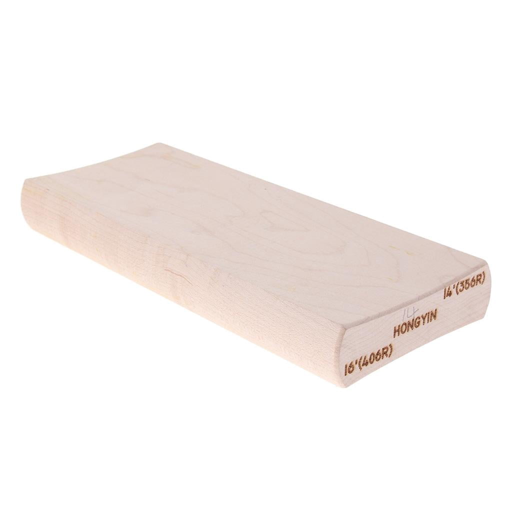 LeeQinersw Wood Radius Sanding Block Luthier Tool for Guitar Fret Leveling 16''/14'' 16-14