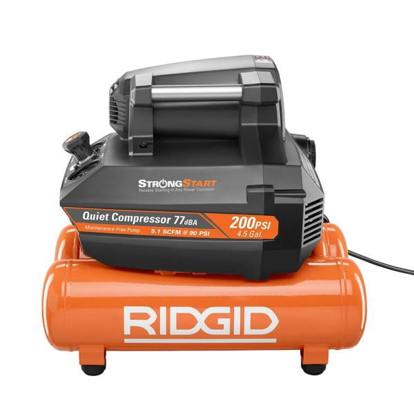RIDGID OF45200SS Steel 200 PSI 1-Stage Electric Air Compressor 4.5 Gal