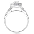 thumbnail image 4 of Edge Jewel Stamped 14K White Gold Plated Engagement Ring - Round Cut 1.42 Ct Lab Created Diamond Ring for Women's - Jewellery Silver Clearance Wedding Rings Sets - Anniversary Gifts Clearance Rings, 4 of 7